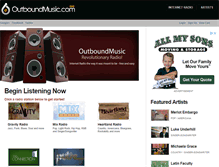 Tablet Screenshot of outboundmusic.com